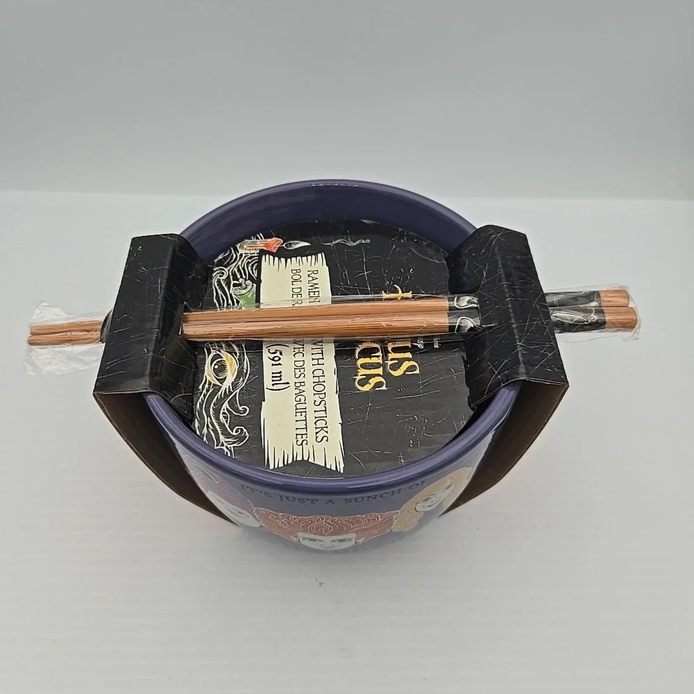 Disney‎ Hocus Pocus 20 oz. Ramen Bowl w/Chopsticks